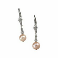 Sterling Silver 5.5- 6 mm Freshwater Pearl Lever Back Earrings